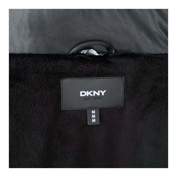 DKNY NWOT padded faux-leather jacket in Black Size M - Picture 12 of 12